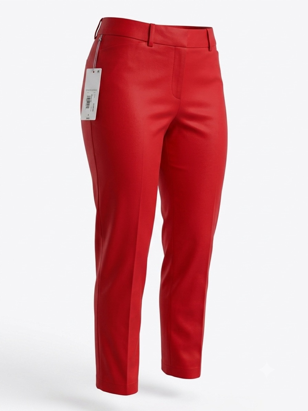 NWT Liz Claiborne Emma Ankle Pants Size 6 Cabaret Red Mid-Rise Slim Leg
